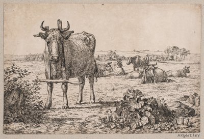 Paysage avec des vaches - Andreas Peter Madsen
