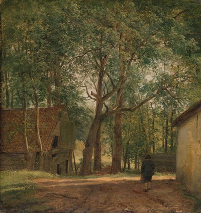 Cour de ferme - Andreas Schelfhout (signed by artist)