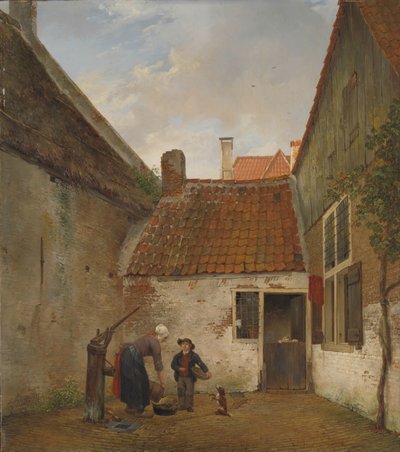 Cour intérieure - Andreas Schelfhout
