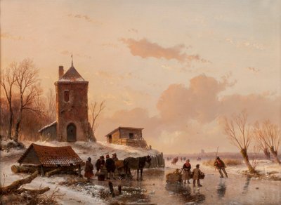 Chargement du traîneau - Andreas Schelfhout