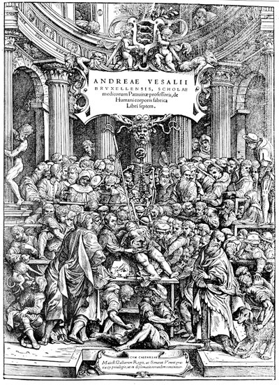 Page de titre de De Humani Corporis Fabrica d