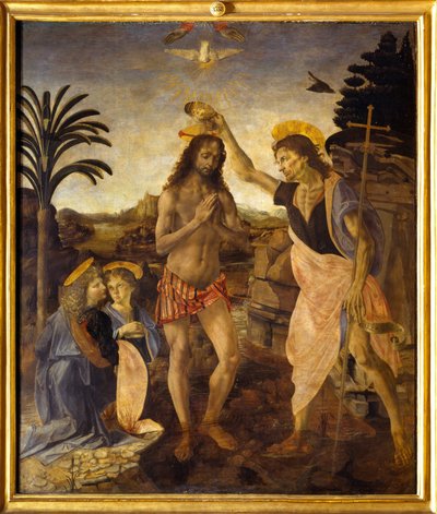 Le Baptême du Christ - Andreea & Vinci Leonardo da (1452 1519) Verrocchio