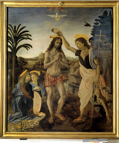 Baptême du Christ vers 1475 - 1478 - Andreea and Vinci Leonardo da Verrocchio