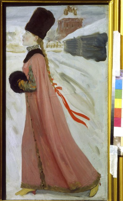 Jeune fille moscovite au 17e siècle - Andrei Petrovich Ryabushkin