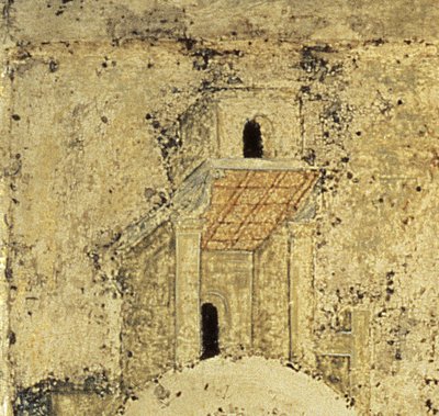 (détail) de La Sainte Trinité, années 1420 - Andrei Rublev