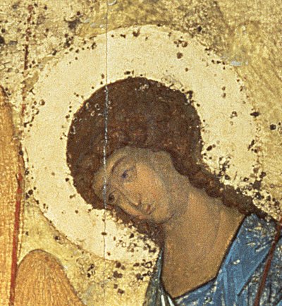 (détail) de La Sainte Trinité, années 1420 - Andrei Rublev