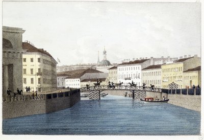 Le pont Bolshoi Koniushennyi à Saint Petersbourg - Andrei Yefimovich Martynov