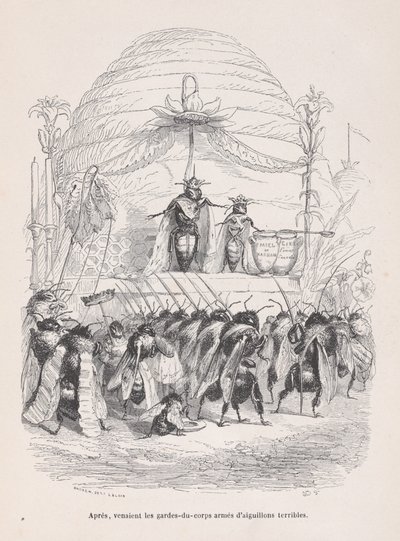 Ensuite, le corps des gardes armés de dards terribles est arrivé des Scènes de la P..., vers 1837-47 - Andrew Best Leloir