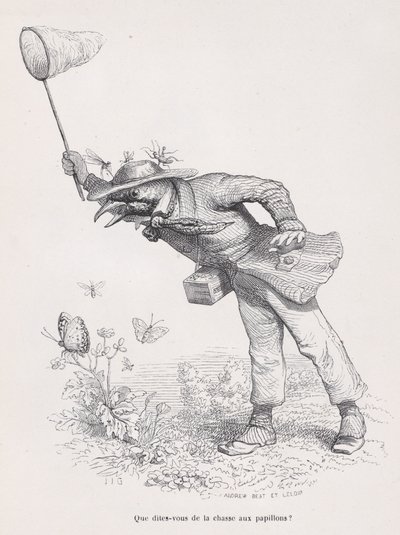 Que dites-vous de la chasse aux papillons de Scènes de la vie privée et publique, vers 1837-47 - Andrew Best Leloir
