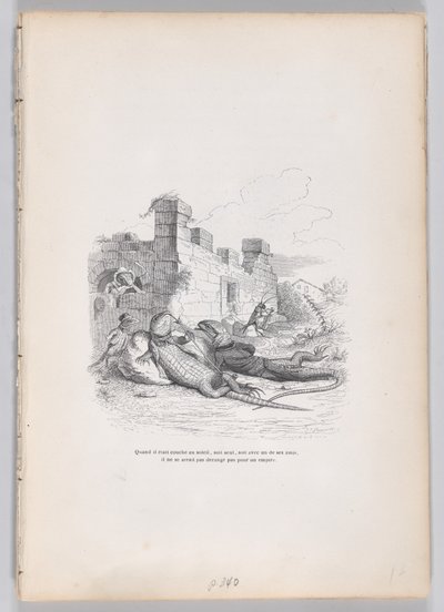 Quand il dormait au soleil... de Scènes de la vie privée et publique..., ca. 1837-47 - Andrew Best Leloir