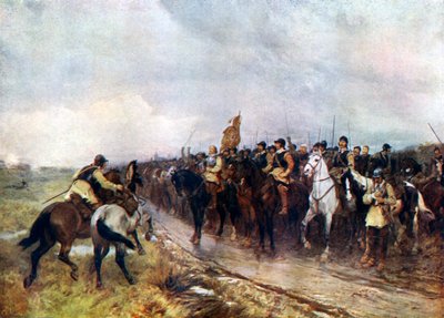 Oliver Cromwell et ses troupes à Dunbar chantant le 118e Psaume, 1926 - Andrew Carrick Gow