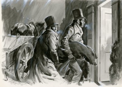 Burke and Hare Grave Robbers and Murderers (gouache sur papier) - Andrew Howat