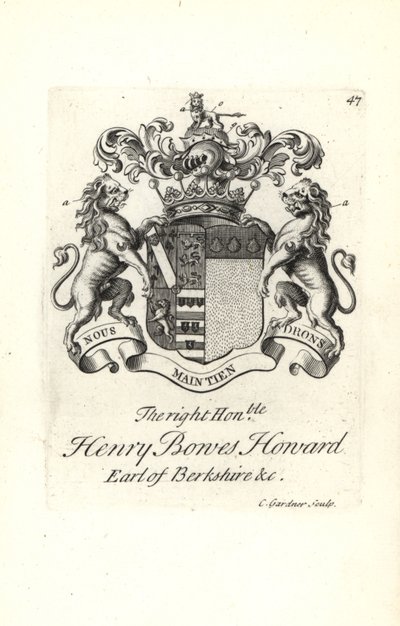 Blason et armoiries du très honorable Henry Bowes Howard - Andrew Johnston