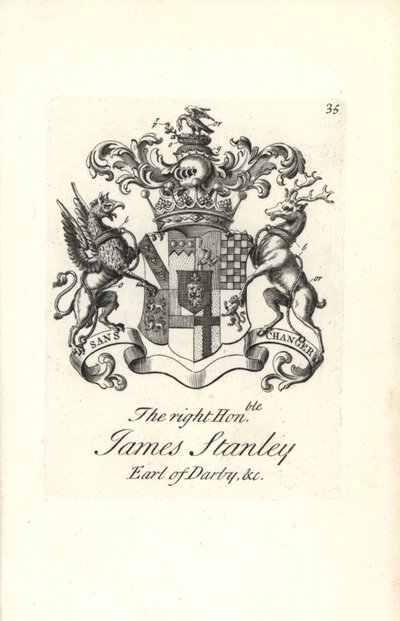 Armoiries et blason du très honorable James Stanley - Andrew Johnston