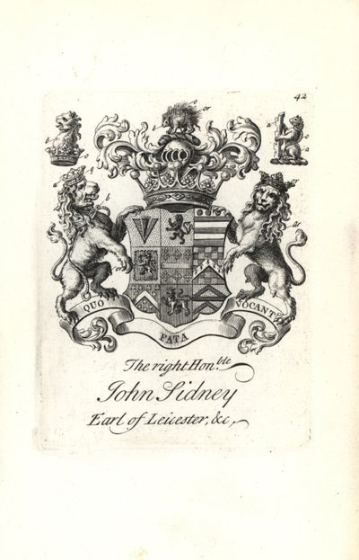 Blason et crête du très honorable Jocelyn Sidney, 7e Comte de Leicester - Andrew Johnston