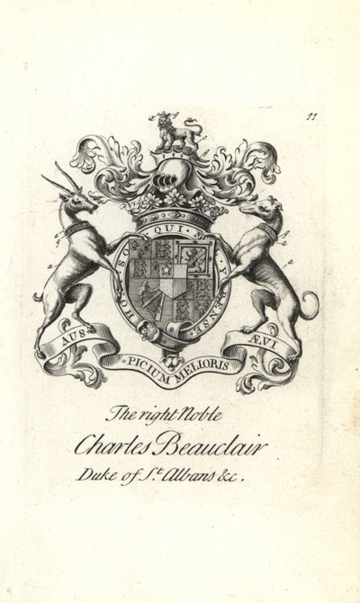 Blason et crête du très noble Charles Beauclerk - Andrew Johnston