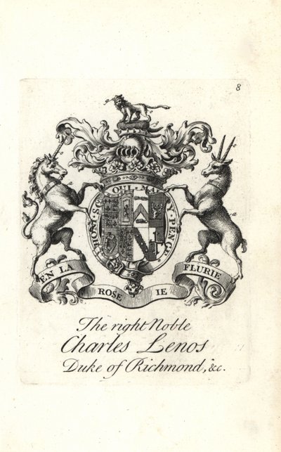 Blason et armoiries du noble Charles Lenos ou Charles Lennox - Andrew Johnston