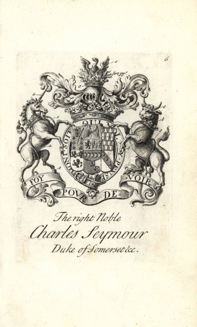 Armoiries et blason du très noble Charles Seymour, 6e duc de Somerset - Andrew Johnston