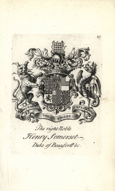 Blason et crête du très noble Henry Somerset, 2e Duc de Beaufort - Andrew Johnston