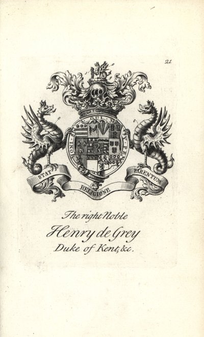 Blason et crête du très noble Henry de Grey - Andrew Johnston