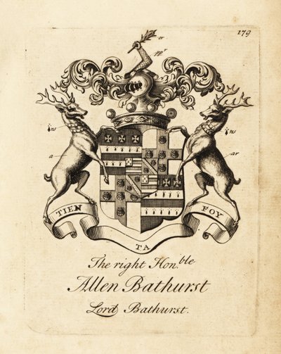 Blason du très honorable Allen Bathurst, Lord Bathurst - Andrew Johnston