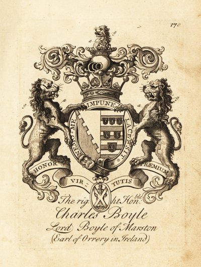 Blason du très honorable Charles Boyle, Lord Boyle de Marston, 4e comte d