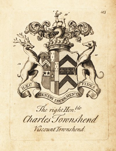 Blason du très honorable Charles Townshend, 2e vicomte Townshend - Andrew Johnston