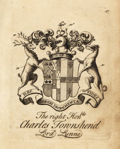 Blason du très honorable Charles Townshend, Lord Lynne, 3e vicomte Townshend - Andrew Johnston