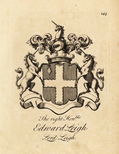 Blason du très honorable Edward Leigh, Lord Leigh, 3e baron Leigh - Andrew Johnston