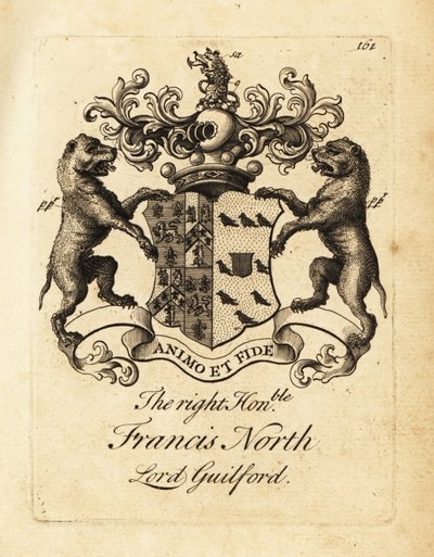 Blason du très honorable Francis North, Lord Guilford, 2e baron Guilford - Andrew Johnston