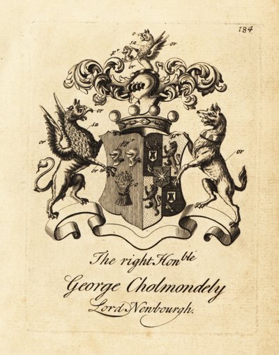 Blason du très honorable George Cholmondely, Lord Newbourgh, 2e comte de Cholmondeley - Andrew Johnston