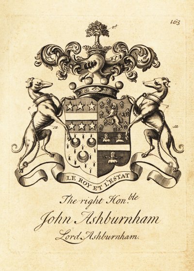 Blason du très honorable John Ashburnham, Lord Ashburnham - Andrew Johnston