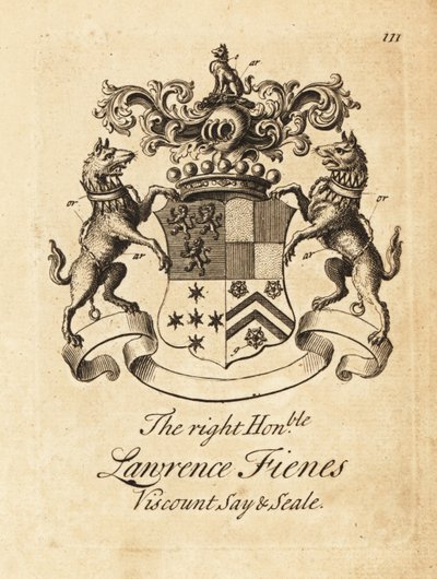 Blason du très honorable Lawrence Fienes, 5e vicomte Saye et Sele (1690-1742) - Andrew Johnston