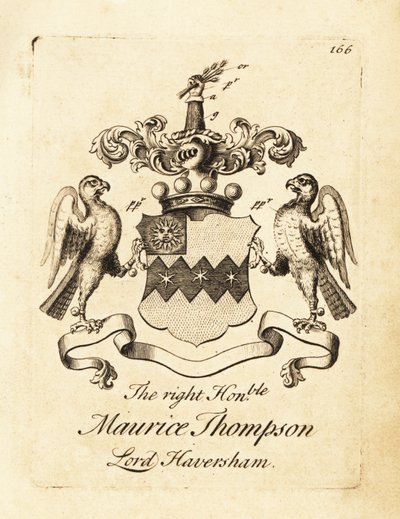 Blason du très honorable Maurice Thompson, Lord Haversham, 2e baron Haversham - Andrew Johnston