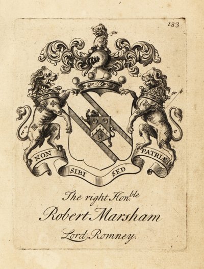Blason du très honorable Robert Marsham, Lord Romney - Andrew Johnston