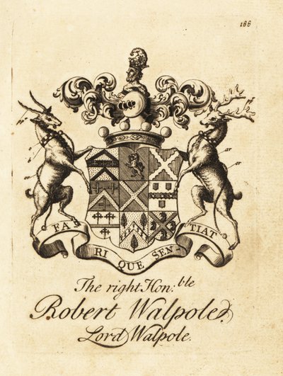 Blason du très honorable Robert Walpole, Lord Walpole, 2e comte d