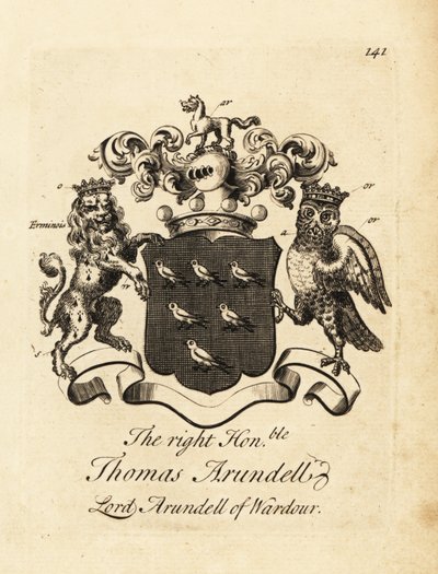 Blason du très honorable Thomas Arundell, Lord Arundell de Wardour, 7e baron Arundell de Wardour - Andrew Johnston