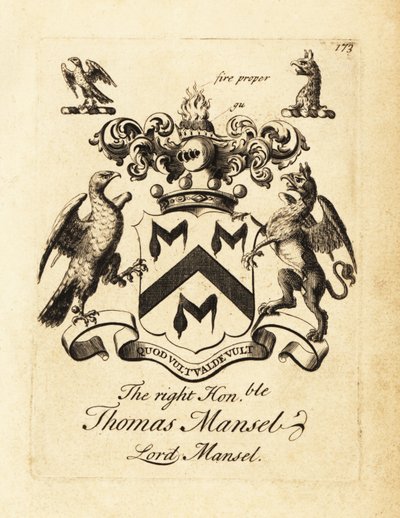 Blason du très honorable Thomas Mansel, Lord Mansel - Andrew Johnston