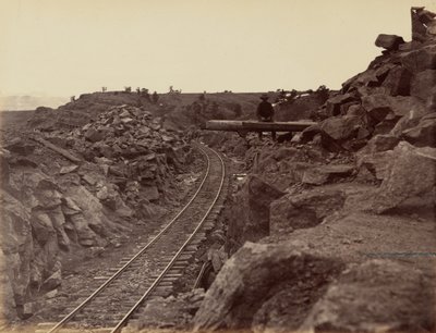 Planche 9. Approche orientale du pont de Dale Creek, 1869 (photo) - Andrew Joseph Russell