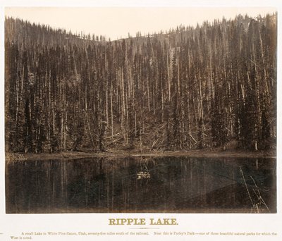Ripple Lake, White Pine Cañon, Utah, from the Great West Illustrated In a Series of Photographic Views across the Continent Taken along the Line of the Union Pacific Railroad, West from Omaha, Nebraska, by A. J. Russell. Volume I - Andrew Joseph Russell