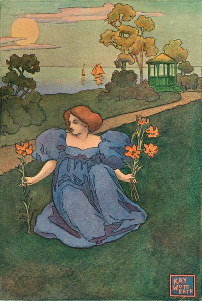 Un panneau décoratif par Kay Womrath, c1899 - Andrew Kay Womrath