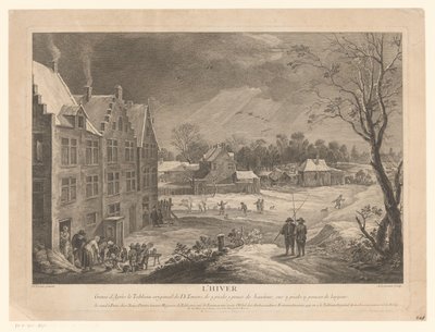 Winters dorpsgezicht - Andrew Lawrence