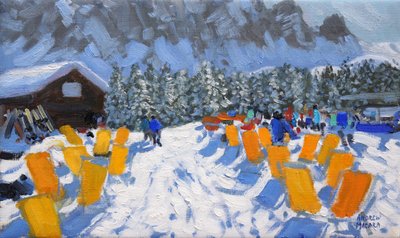 Café et chaises longues, Selva Gardena, Italie, 2016 - Andrew Macara