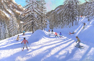 Noël à Tignes, France, 2022 (huile sur toile) - Andrew Macara