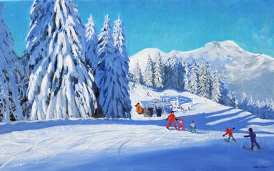 La leçon de ski, Morzine, 2015 - Andrew Macara