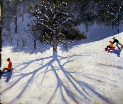 Arbre et deux lugeurs - Andrew Macara