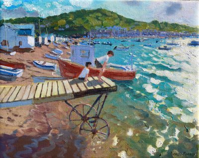 Deux garçons sur le quai, Teignmouth - Andrew Macara