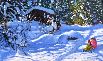 Deux sur une luge, Le Verger, Morzine - Andrew Macara