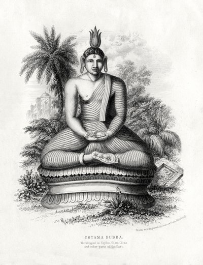 Cotoma Bouddha, vénéré à Ceylan, Siam, Chine, 19e siècle - Andrew Thom