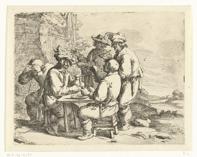 Paysans ivres à une table - Andries Both